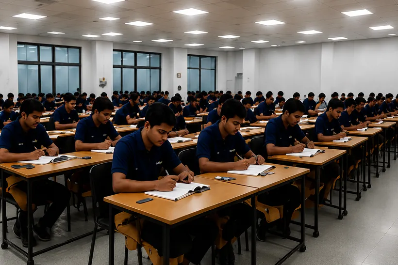 Rankridge students practising for TG and AP EAPCET examinations